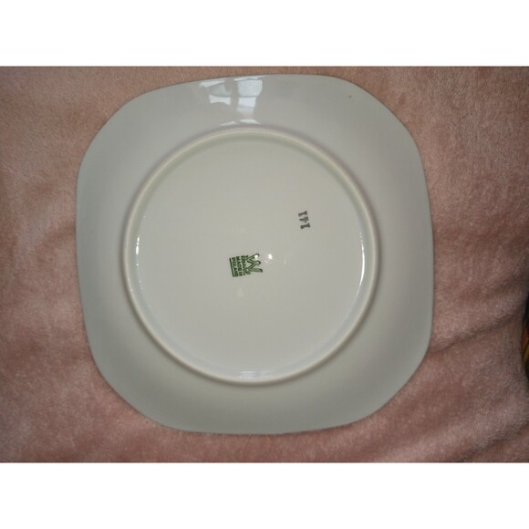 Wawel Poland Set of 4 1960’s Square Tiara Salad Plates and Bowls Gold Gilt Vtg - Picture 13 of 16